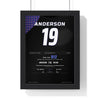Gary Anderson World Darts Final 2015 Darts Poster - 7-6 v Phil Taylor Shirt Print framed in a black frame, ready to hang
