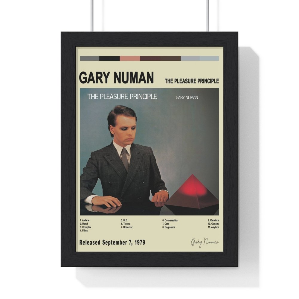 Gary Numan - The Pleasure Principle Album Cover Poster - Poster Kingz - A5 (unframed) - Vintage - 