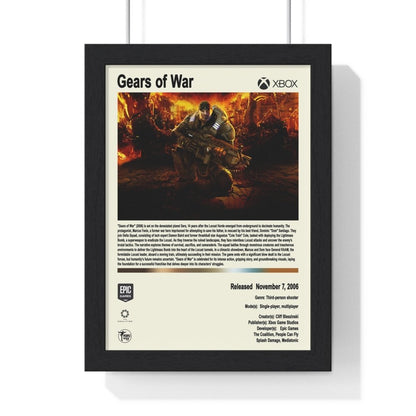 Gears of War 2006 - Video Game Info Poster - Poster Kingz