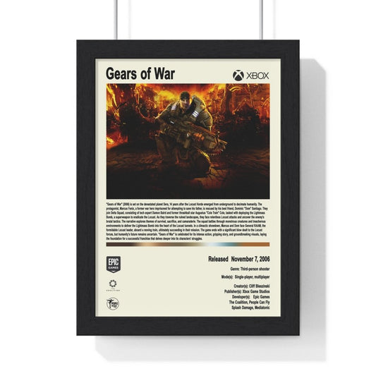 Gears of War 2006 - Video Game Info Poster - Poster Kingz