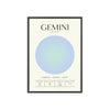 Framed Gemini Astrology Chart poster close-up