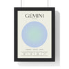 Framed Gemini Astrology Chart poster