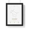 Framed Gemini Minimalist Astrology Chart poster
