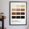 Geordie Brew Colour Chart framed on a wall