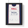 Georgia Hall Royal Lytham 2018 Golf Poster - Caddie Bib First Major Print framed in a black frame, ready to hang