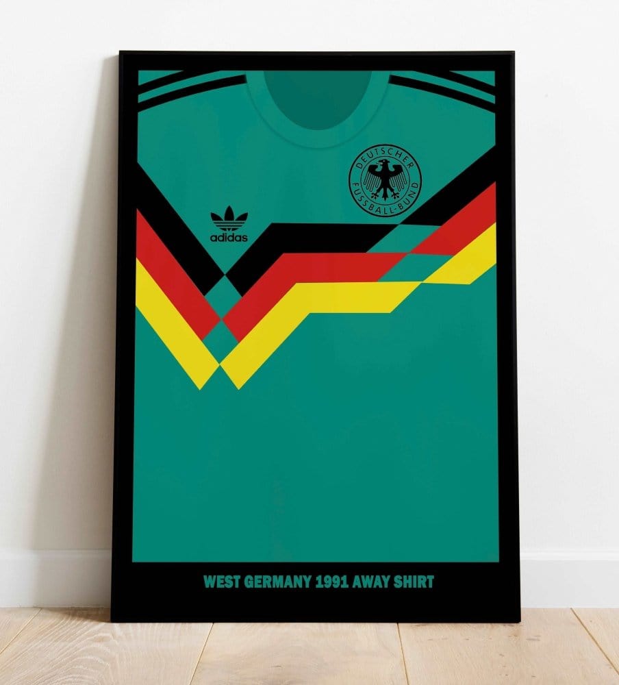 Framed Germany 1988-90 Football poster wall display