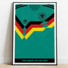 Framed Germany 1988-90 Football poster close-up