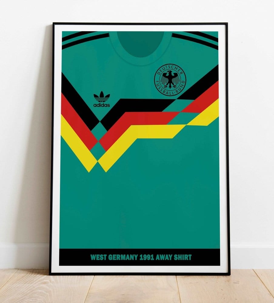 Framed Germany 1988-90 Football poster close-up