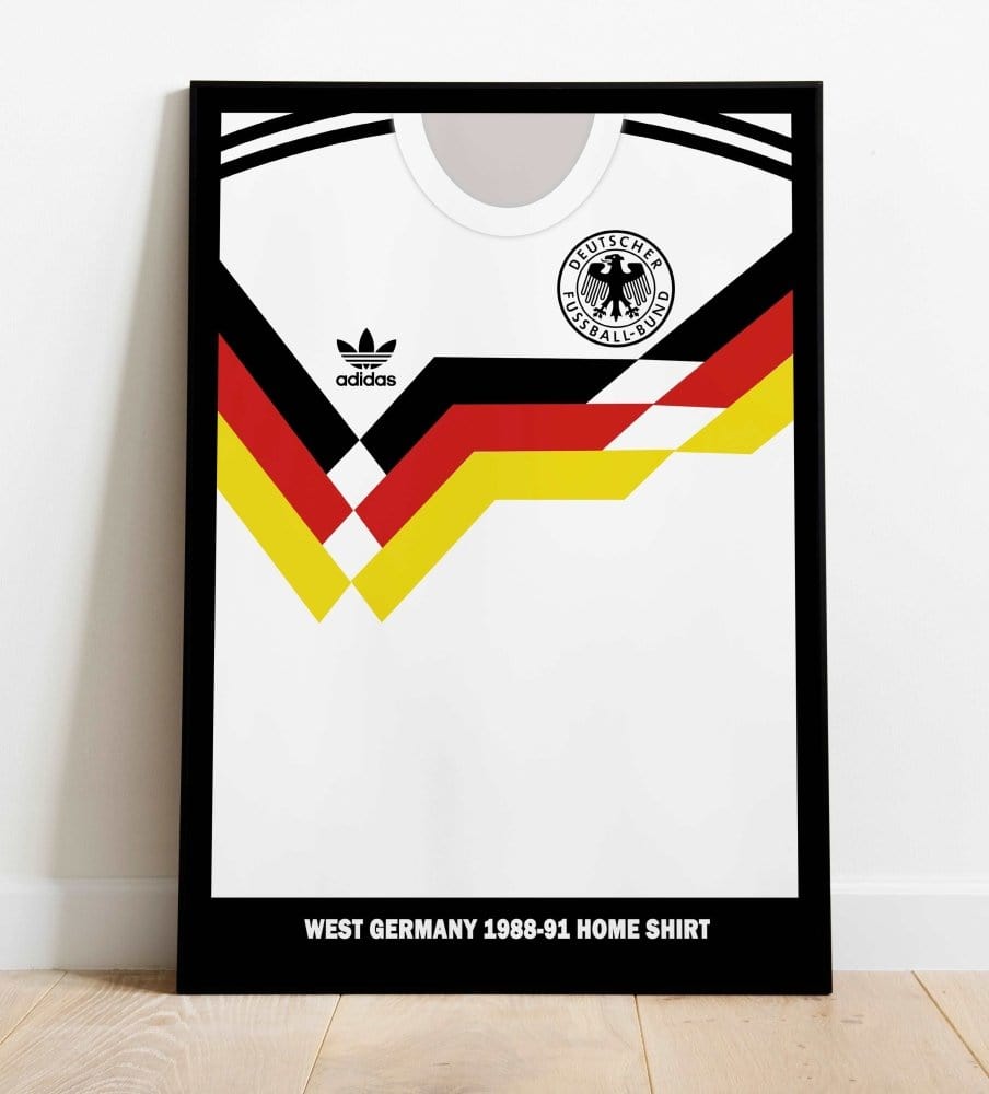 Framed Germany 1988-90 Football poster close-up