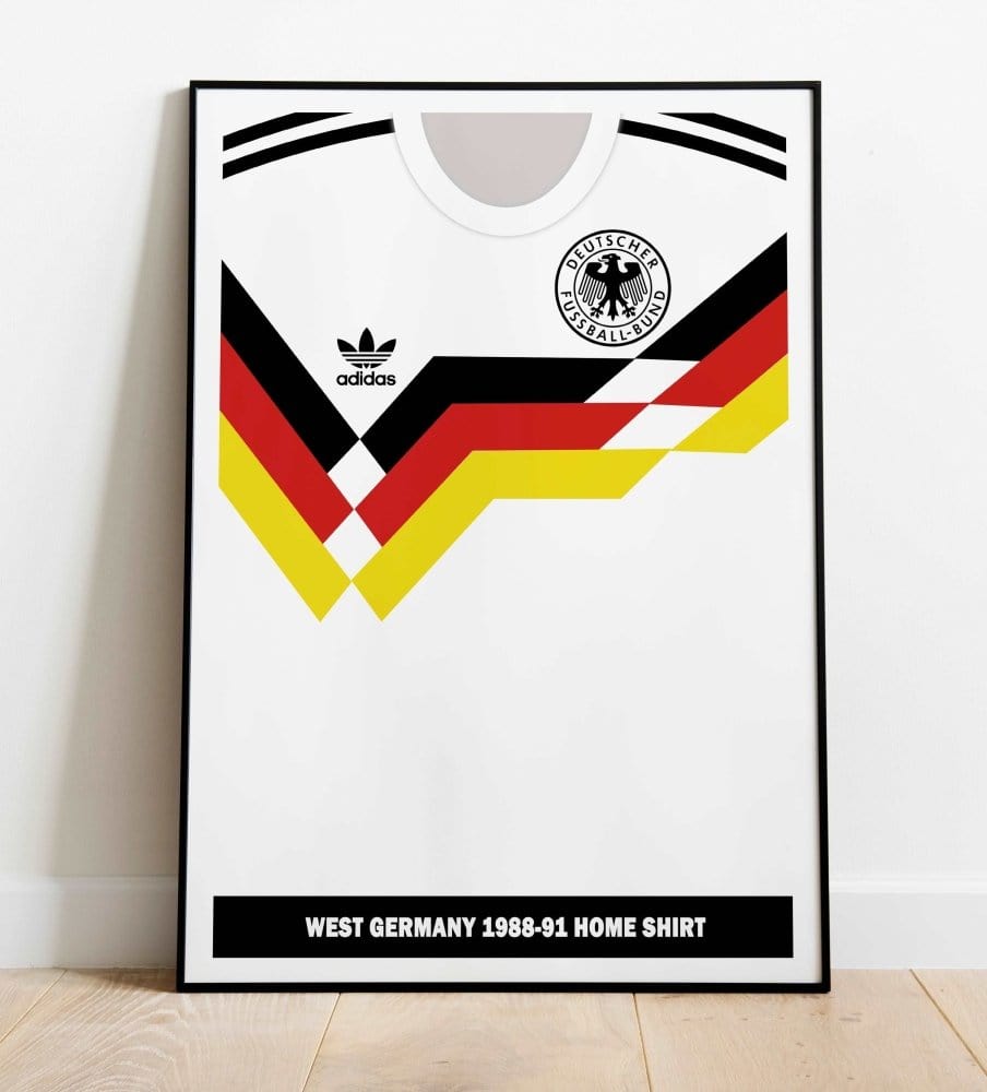 Framed Germany 1988-90 Football poster back view