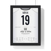 Germany World Cup Final 2014 Poster - Mario Götze 19 Winner v Argentina Shirt Print framed in a black frame, ready to hang