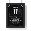 Gerwyn Price World Darts Final 2021 Darts Poster - World No.1 v Anderson Shirt Print framed in a black frame, ready to hang
