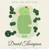 Personalised Hole in One Golf Print - design detail