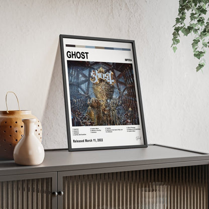 Ghost Album Cover Poster - Poster Kingz - A5 (unframed) - Impera - White