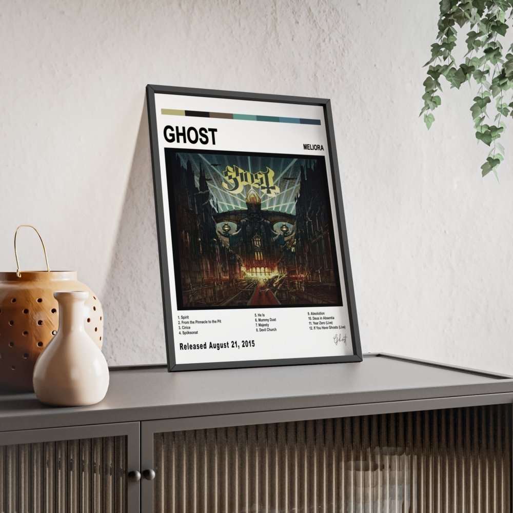 Ghost Album Cover Poster - Poster Kingz - A5 (unframed) - Meliora - White