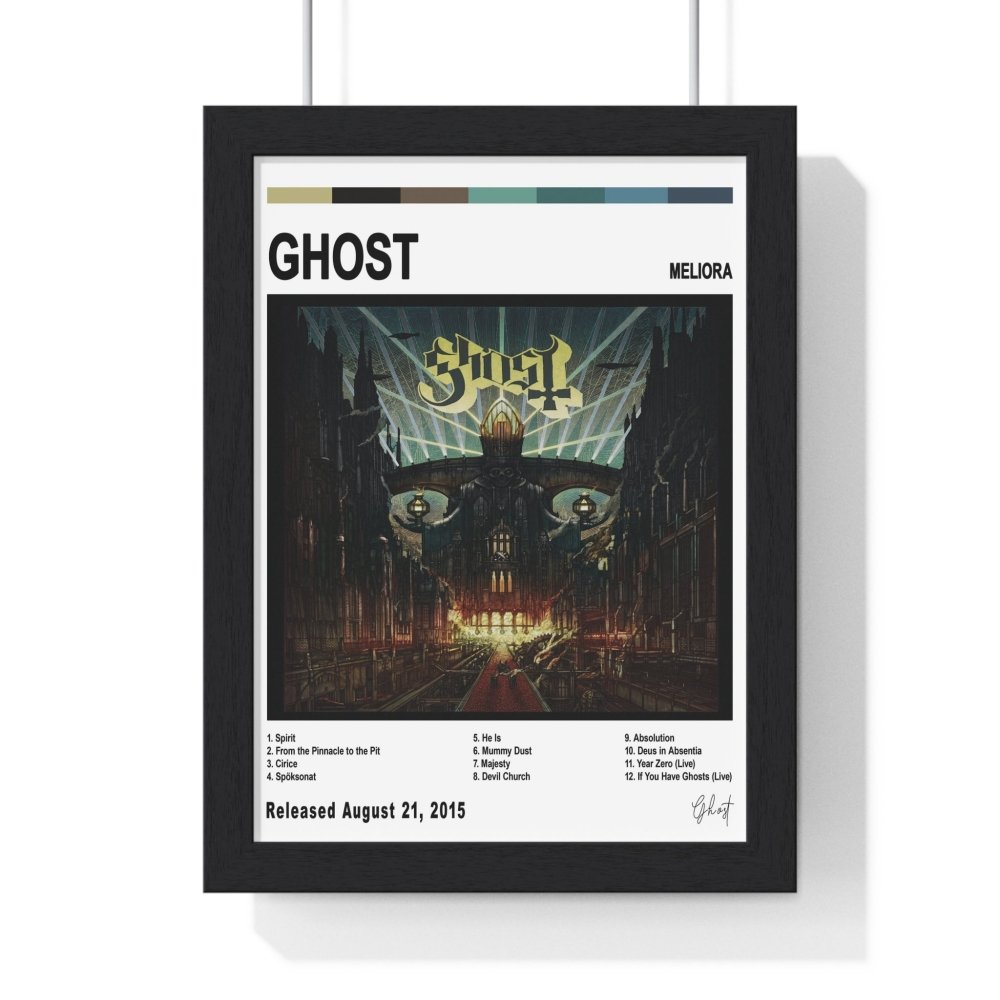 Ghost Album Cover Poster - Poster Kingz - A5 (unframed) - Meliora - White