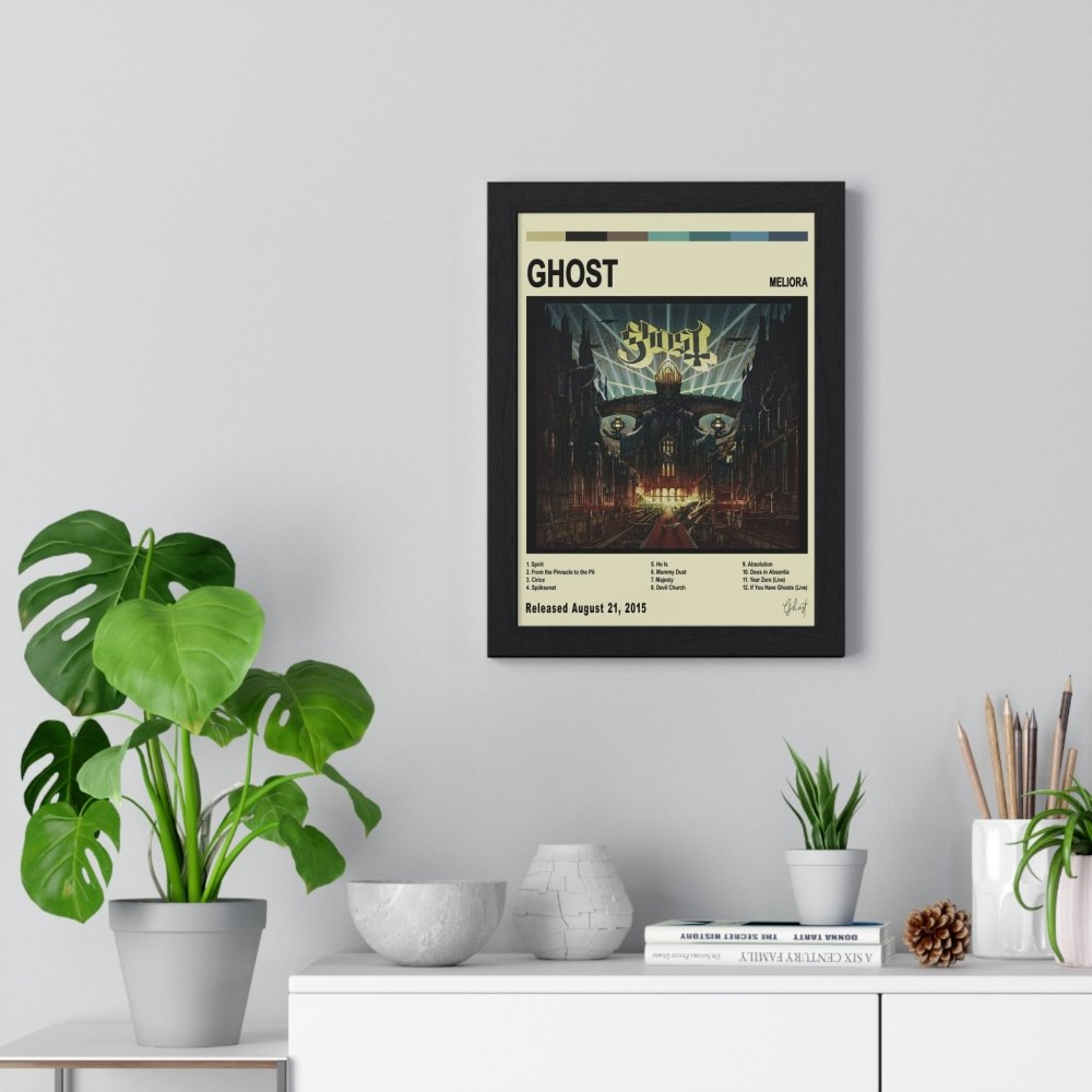 Ghost Album Cover Poster - Poster Kingz - A5 (unframed) - Meliora - White