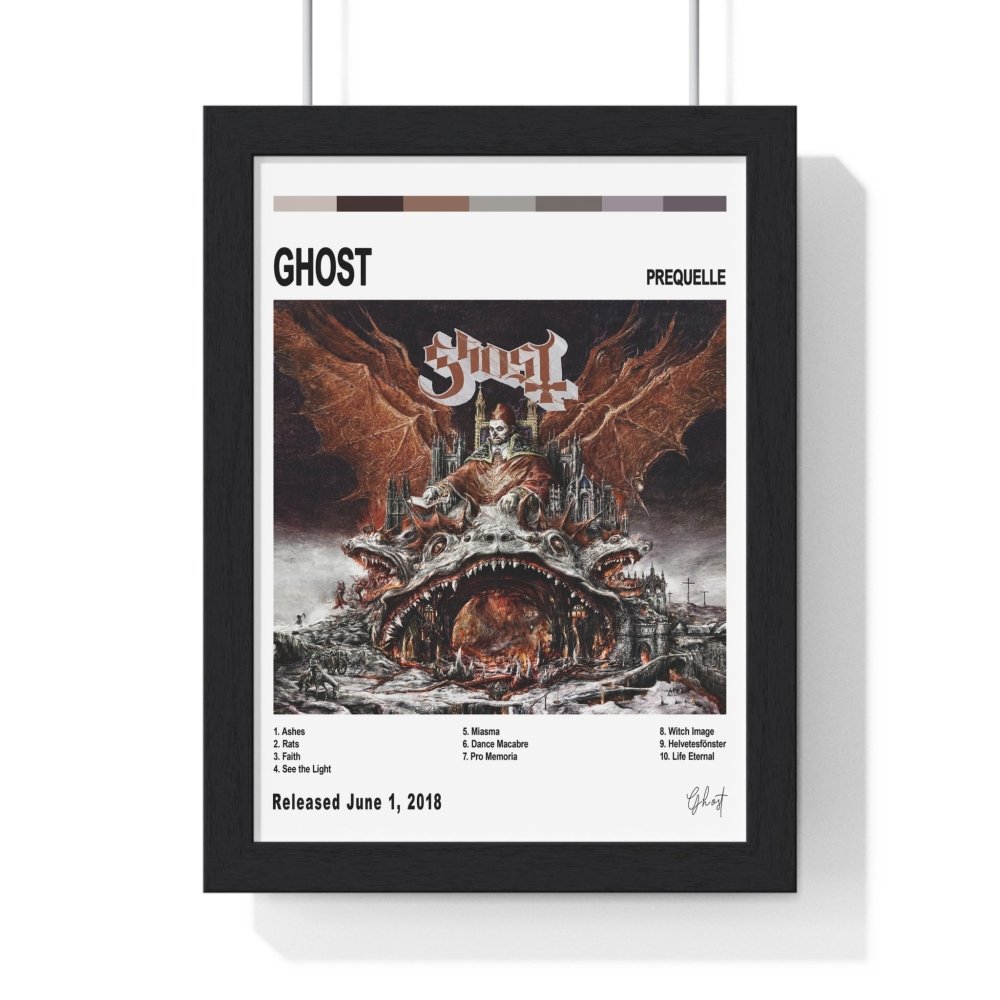 Ghost Album Cover Poster - Poster Kingz - A5 (unframed) - Prequelle - White