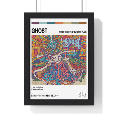 Ghost Album Cover Poster - Poster Kingz - A5 (unframed) - Seven Inches of Satanic Panic - White