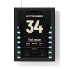Giannis Antetokounmpo 2021 NBA Finals Game 6 Poster - Milwaukee Bucks 34 50 Points Jersey Print framed in a black frame, ready to hang