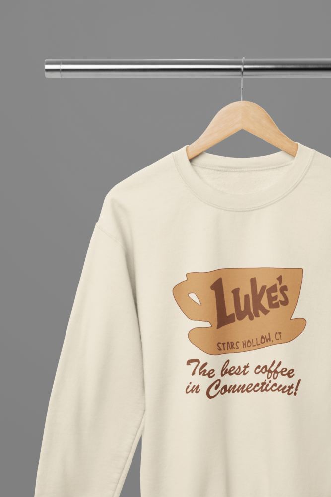 Gilmore Girls - Luke's Stars Hollow T-Shirt/Sweatshirt - Poster Kingz - S - Sand - Sweatshirt