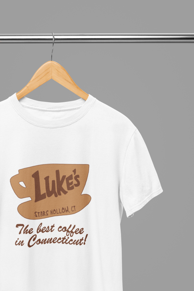 Gilmore Girls - Luke's Stars Hollow T-Shirt/Sweatshirt - Poster Kingz - S - White - T-Shirt