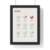 Gin & Garnish print framed in a black frame, ready to hang