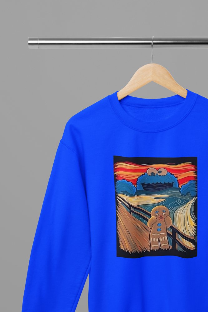 Gingerbread Cookie Monster The Scream T-Shirt/Sweatshirt - Poster Kingz