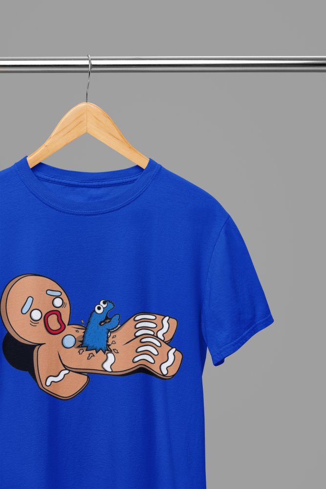 Gingerbread Man Cookie Monster Chest - Burster Alien Movie T-Shirt/Sweatshirt - Poster Kingz