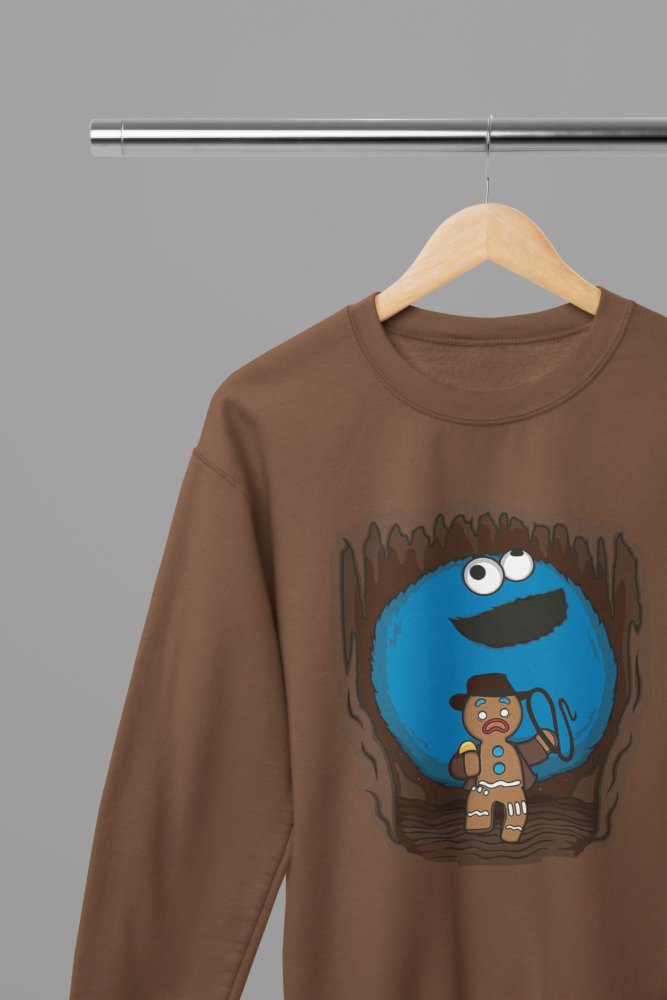 Gingerbread Man Cookie Monster Indiana Jones Film T-Shirt/Sweatshirt - Poster Kingz