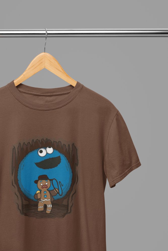 Gingerbread Man Cookie Monster Indiana Jones Film T-Shirt/Sweatshirt - Poster Kingz