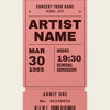 Personalised Concert Ticket Print - design detail