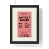 Personalised Concert Ticket Print - framed print