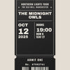 Personalised Concert Ticket Print - second design