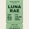 Personalised Concert Ticket Print - third design