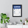 Glamorgan Cricket print framed on a living room wall
