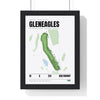 Gleneagles 18th Hole White print framed in a black frame, ready to hang