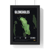 Gleneagles 5th Hole print framed in a black frame, ready to hang