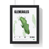 Gleneagles 5th Hole White print framed in a black frame, ready to hang
