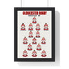 Gloucester Rugby Greatest XV print in a black frame