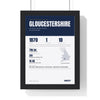 Gloucestershire Cricket print framed in a black frame, ready to hang