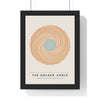 Golden Angle Sunflower print framed in a black frame, ready to hang