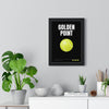 Golden Point Padel print framed on a living room wall