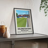 Framed Goldington Road Bedford Blues Stadium poster