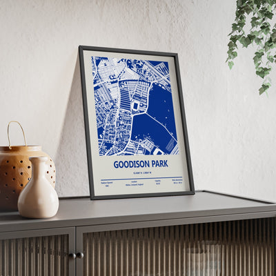 Framed Goodison Park Stadium map print
