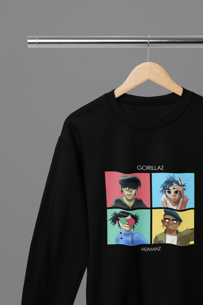 Gorillaz T-Shirt/Sweatshirt - Poster Kingz - S - Design 3 Sweatshirt - Black