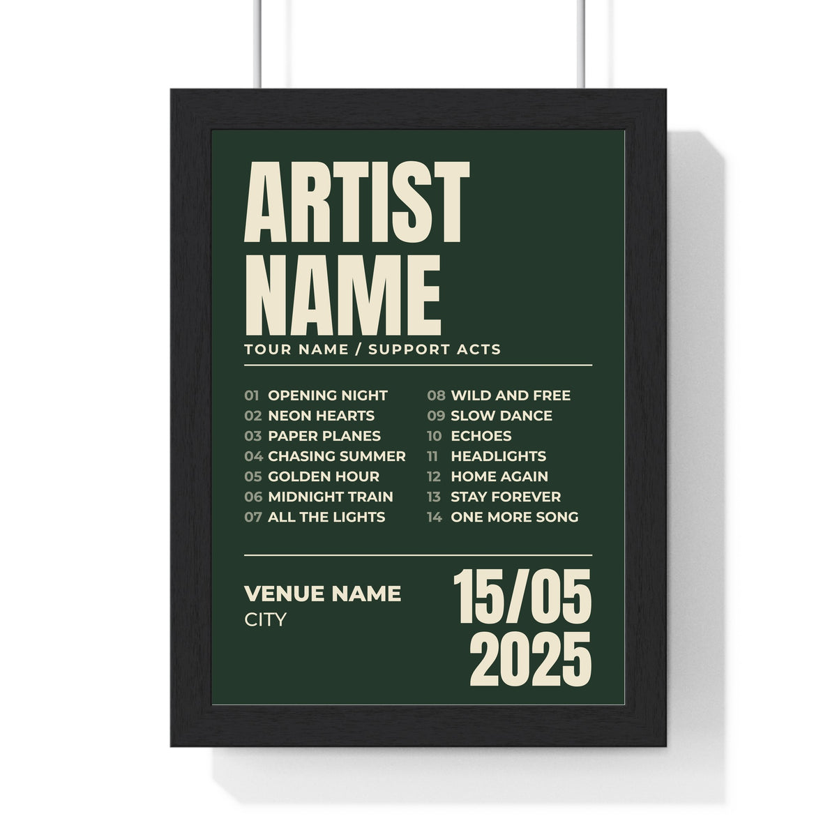 Personalised Gig Poster - framed print