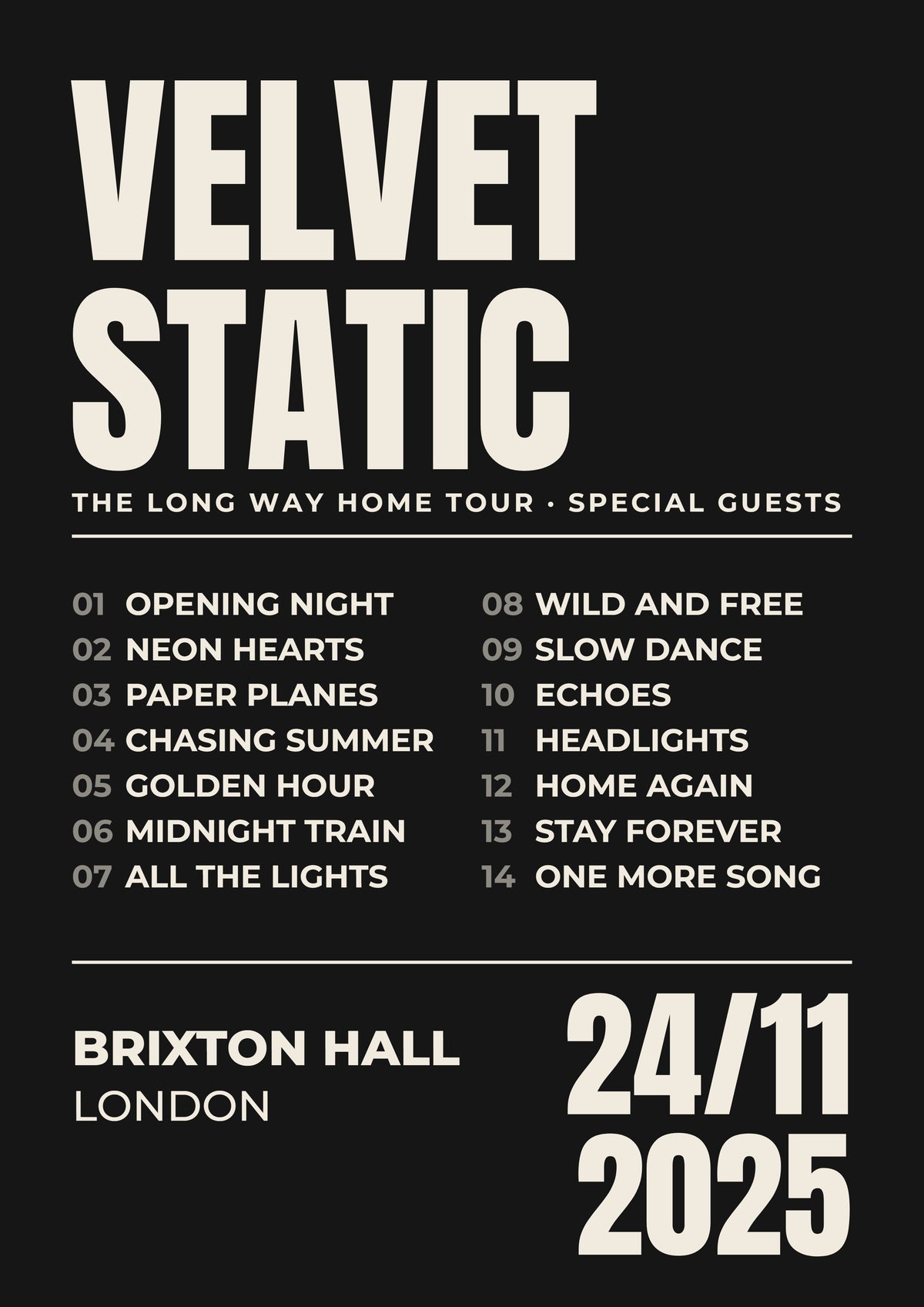 Personalised Gig Poster - second design