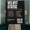 Personalised Gig Poster - Lifestyle - held up in a bright room