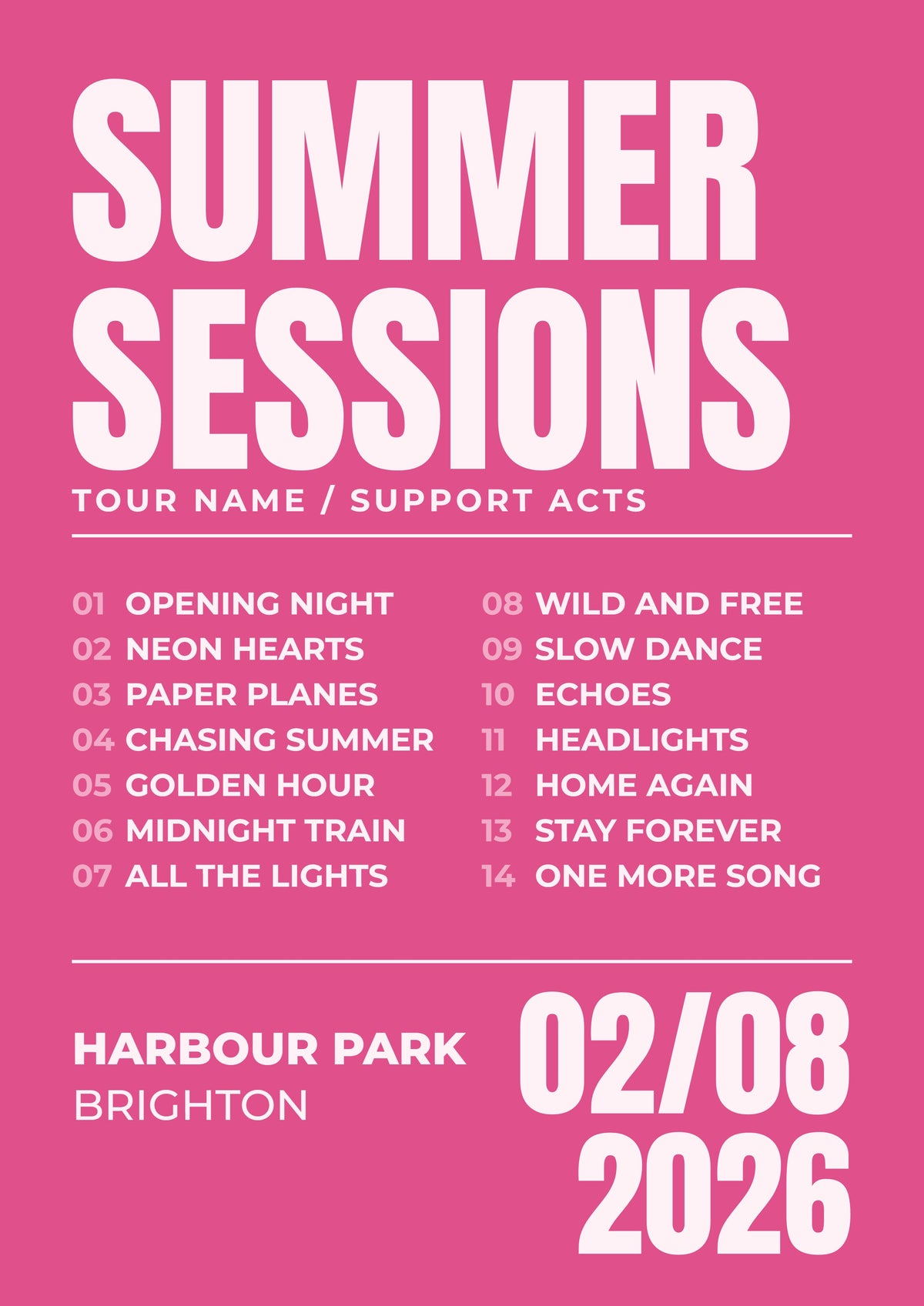 Personalised Gig Poster - third design